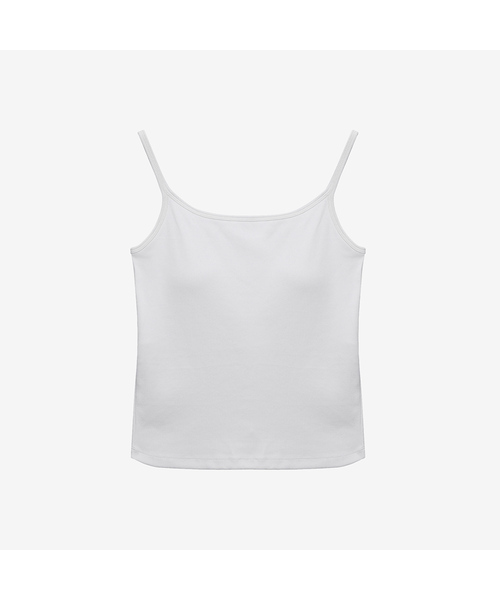 MIND BRIDGE WOMEN（マインドブリッジウーマン）の「[W]キャップ内蔵リブストラップタンク - 3カラー（Tシャツ/カットソー・レディース・ブラック/グレー/ホワイト・55/66）」の2枚目の写真