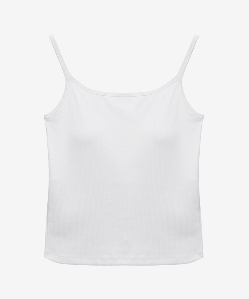 MIND BRIDGE WOMEN（マインドブリッジウーマン）の「[W]キャップ内蔵リブストラップタンク - 3カラー（Tシャツ/カットソー・レディース・ブラック/グレー/ホワイト・55/66）」の4枚目の写真