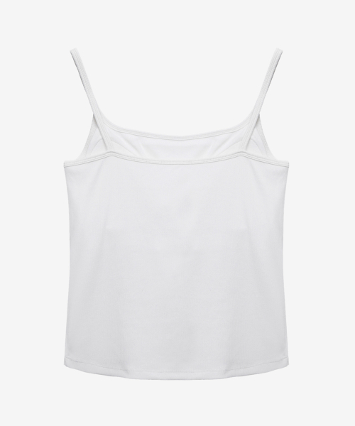 MIND BRIDGE WOMEN（マインドブリッジウーマン）の「[W]キャップ内蔵リブストラップタンク - 3カラー（Tシャツ/カットソー・レディース・ブラック/グレー/ホワイト・55/66）」の5枚目の写真