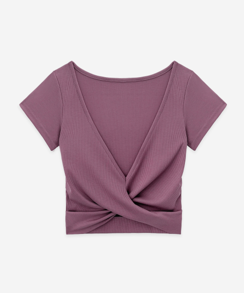 DEVIWEAR（デヴィウェア）の「リリースツイストショートスリーブ DEVI-T0158-パープル（Tシャツ/カットソー・レディース・パープル・MEDIUM/SMALL）」の7枚目の写真