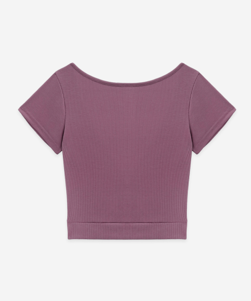 DEVIWEAR（デヴィウェア）の「リリースツイストショートスリーブ DEVI-T0158-パープル（Tシャツ/カットソー・レディース・パープル・MEDIUM/SMALL）」の8枚目の写真