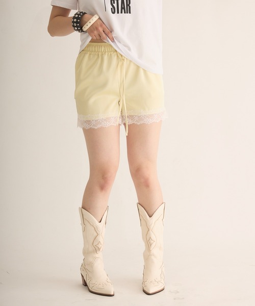 sedacle girl(セダクルガール)の「サテンレースショーツ(その他パンツ・レディース・サックスブルー/ライトイエロー/オフホワイト・MEDIUM/SMALL)」の8枚目の写真