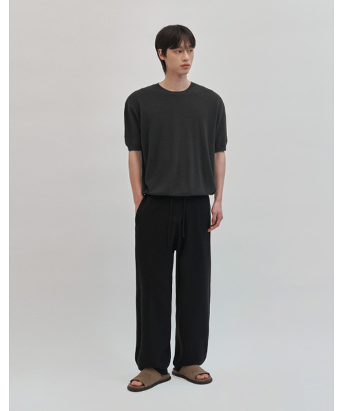 WORK ON BODY OFF（ワークオンボディオフ）の「クールバンブーセミワイドニットパンツ[ブラック]（その他パンツ・メンズ・ブラック・MEDIUM/LARGE/X-LARGE）」の5枚目の写真