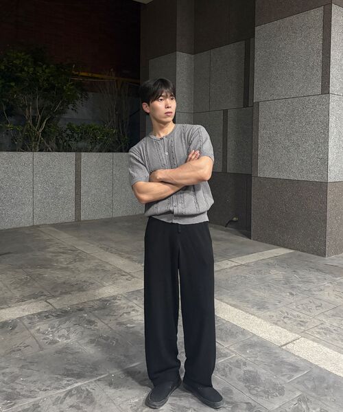 WORK ON BODY OFF（ワークオンボディオフ）の「クールバンブーセミワイドニットパンツ[ブラック]（その他パンツ・メンズ・ブラック・MEDIUM/LARGE/X-LARGE）」の11枚目の写真