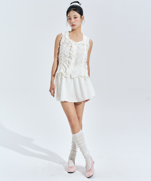 ZEROPLANET（ゼロプラネット）の「イリスフリルスリーブレスブラウス ホワイト（シャツ/ブラウス・レディース・その他・SMALL/MEDIUM）」の3枚目の写真