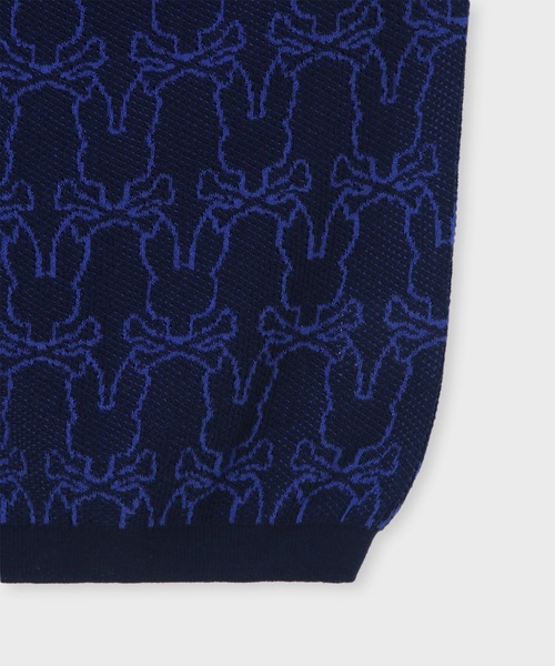 Psycho Bunny(サイコバニー)の「ジャガードBUNNY ニットポロシャツ(ポロシャツ・メンズ・ネイビー/オフホワイト・MEDIUM/LARGE/X-LARGE)」の8枚目の写真