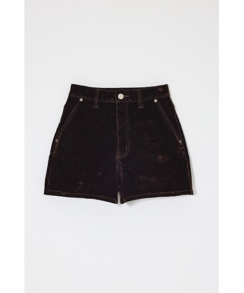 MOUSSY(マウジー)の「【26年AW新作】【セットアップ対応】VELVET MICRO ショーツ(その他パンツ・レディース・ブラック/ボルドー/ブラウン/カーキ・2/1)」の2枚目の写真