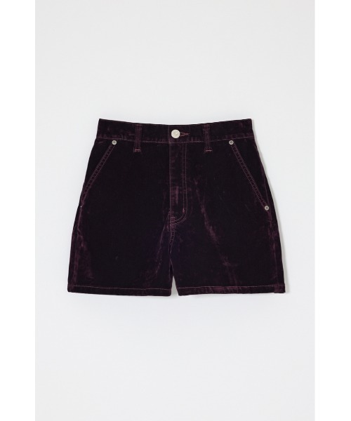 MOUSSY(マウジー)の「【26年AW新作】【セットアップ対応】VELVET MICRO ショーツ(その他パンツ・レディース・ブラック/ボルドー/ブラウン/カーキ・2/1)」の6枚目の写真