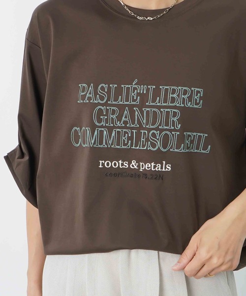 LUCA/LADY LUCK LUCA(ルカ/レディラックルカ)の「LC/LLL コンパクトスムース刺繍ロゴT(Tシャツ/カットソー・レディース・オフホワイト/ダークブラウン/ネイビー・FREE)」の6枚目の写真