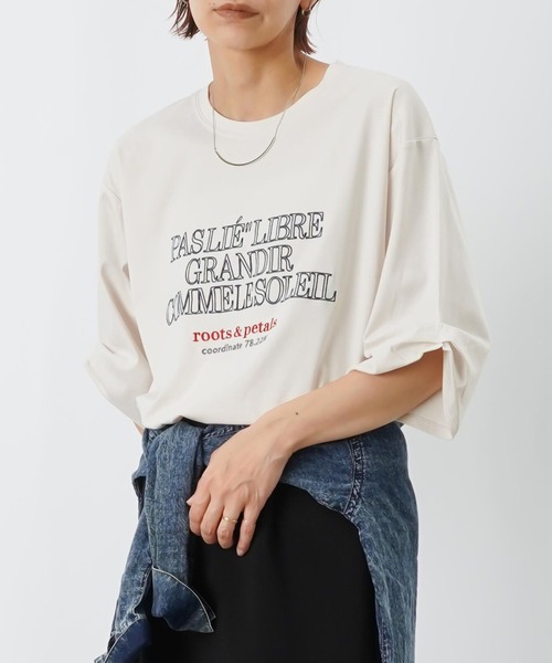 LUCA/LADY LUCK LUCA(ルカ/レディラックルカ)の「LC/LLL コンパクトスムース刺繍ロゴT(Tシャツ/カットソー・レディース・オフホワイト/ダークブラウン/ネイビー・FREE)」の7枚目の写真