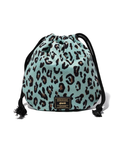 glamb(グラム)の「Leopard Drawstring Bag / レオパードドローストリングバッグ(ハンドバッグ・メンズ・ミント/ホワイト/パープル・FREE)」の5枚目の写真