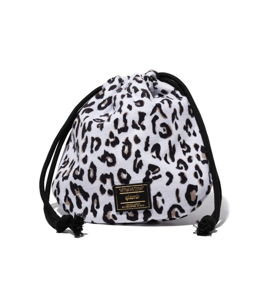 glamb(グラム)の「Leopard Drawstring Bag / レオパードドローストリングバッグ(ハンドバッグ・メンズ・ミント/ホワイト/パープル・FREE)」の7枚目の写真