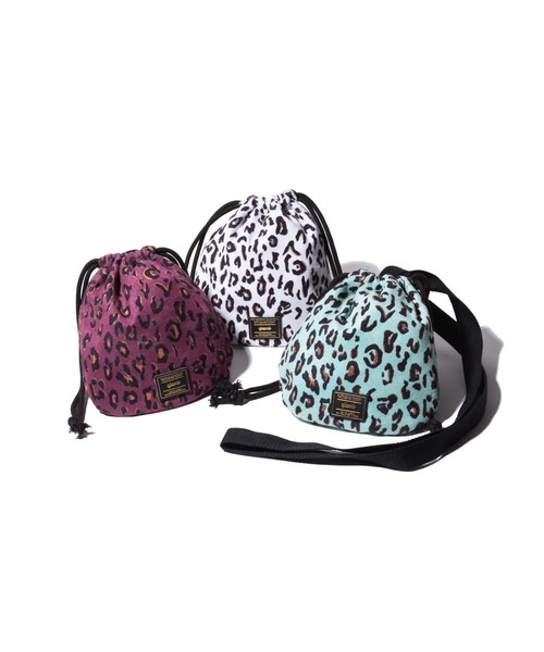 glamb(グラム)の「Leopard Drawstring Bag / レオパードドローストリングバッグ(ハンドバッグ・メンズ・ミント/ホワイト/パープル・FREE)」の9枚目の写真