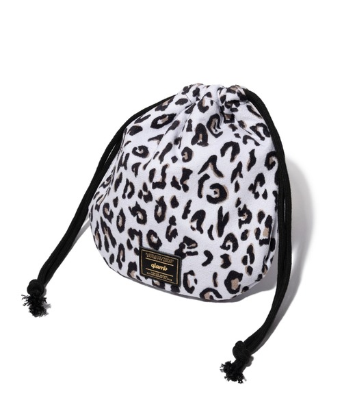 glamb(グラム)の「Leopard Drawstring Bag / レオパードドローストリングバッグ(ハンドバッグ・メンズ・ミント/ホワイト/パープル・FREE)」の15枚目の写真