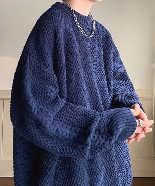 Кофта с объемными рукавами вязаная Volume Sleeve Knit