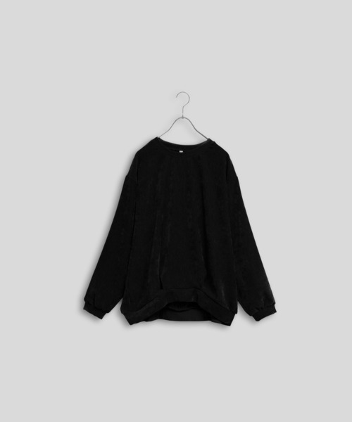 Kelen(ケレン)の「「KELEN / ケレン」ベロアライク裾タックデザインプルオーバー(Tシャツ/カットソー・レディース・ブルー系その他/ライトベージュ/ブラック/チャコールグレー・M)」の2枚目の写真