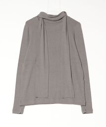 ROBES&CONFECTIONS | Robes&Confections/ローブス&コンフェクションズ/レーヨンウールペアテレコストール付クルーネック(Tシャツ/カットソー)