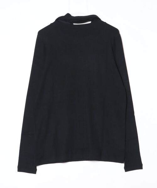 ROBES&CONFECTIONS（ローブスコンフェクションズ）の「Robes&Confections/ローブス&コンフェクションズ/レーヨンウールペアテレコストール付クルーネック（Tシャツ/カットソー・レディース・グレー/レッド/ブラック・3/2）」の4枚目の写真