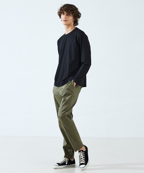 ABAHOUSE(アバハウス)の「ハイストレッチリネン ノータック イージーパンツ(その他パンツ・メンズ・カーキ/ブラック/ネイビー・44/48/50/46)」の5枚目の写真