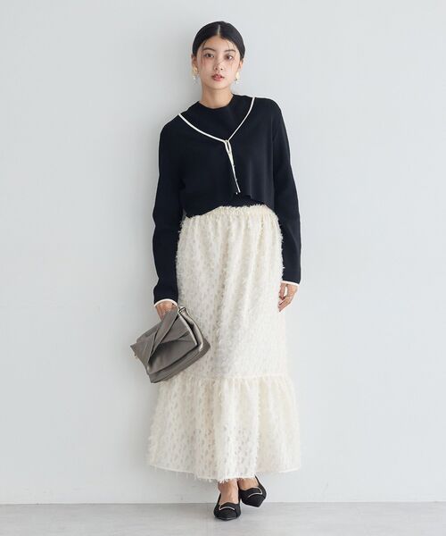 YECCA VECCA(イェッカヴェッカ)の「【2点SET】カーディガンセットワンピース(ワンピース・レディース・ブラック/チャコールグレー・FREE)」の1枚目の写真