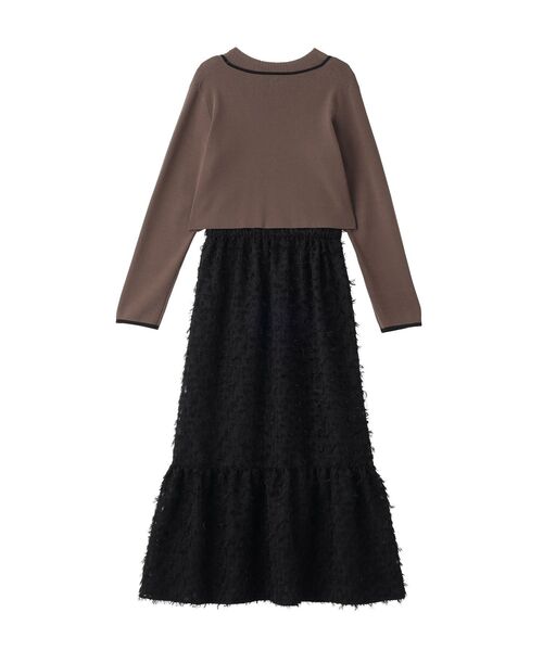 YECCA VECCA(イェッカヴェッカ)の「【2点SET】カーディガンセットワンピース(ワンピース・レディース・ブラック/チャコールグレー・FREE)」の7枚目の写真