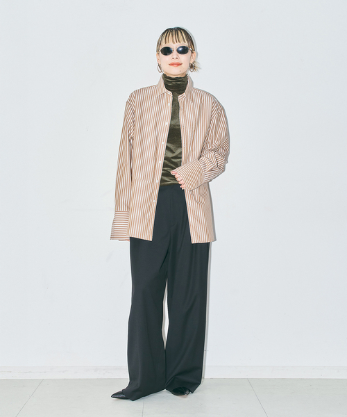 CITYSHOP（シティーショップ）の「COTTON PINTUCK シャツ（シャツ/ブラウス・レディース・ピンク/ブラウン系その他・FREE）」の5枚目の写真