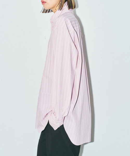 CITYSHOP（シティーショップ）の「COTTON PINTUCK シャツ（シャツ/ブラウス・レディース・ピンク/ブラウン系その他・FREE）」の8枚目の写真