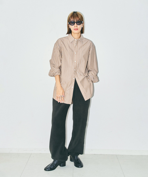 CITYSHOP（シティーショップ）の「COTTON PINTUCK シャツ（シャツ/ブラウス・レディース・ピンク/ブラウン系その他・FREE）」の9枚目の写真