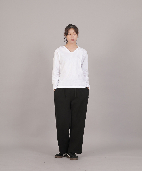 SAINTCREW(セントクルー)の「ソフトエッセンシャル起毛ワイドパンツ SEK-388 カーキブラック(スウェットパンツ・レディース・その他・FREE)」の9枚目の写真