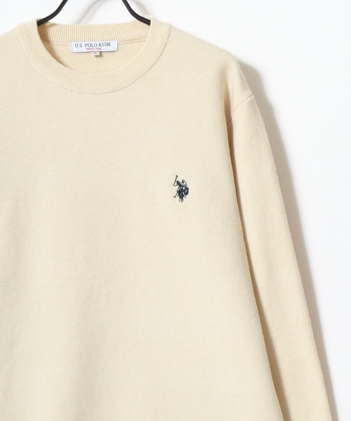 U.S. POLO ASSN.(ユーエスポロアッスン)の「U.S. POLO ASSN./ユーエスポロアッスン ミドルゲージニット ロゴ ワンポイント刺繍 クルーネック セーター/レディース メンズ(ニット/セーター・メンズ・ネイビー/ブラック/グレー/モカ/アイボリー・M/L/LL)」の11枚目の写真