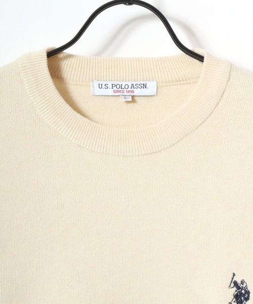 U.S. POLO ASSN.(ユーエスポロアッスン)の「U.S. POLO ASSN./ユーエスポロアッスン ミドルゲージニット ロゴ ワンポイント刺繍 クルーネック セーター/レディース メンズ(ニット/セーター・メンズ・ネイビー/ブラック/グレー/モカ/アイボリー・M/L/LL)」の22枚目の写真