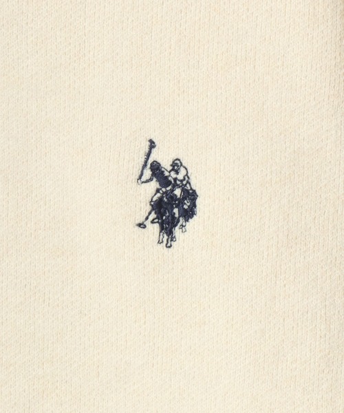 U.S. POLO ASSN.(ユーエスポロアッスン)の「U.S. POLO ASSN./ユーエスポロアッスン ミドルゲージニット ロゴ ワンポイント刺繍 クルーネック セーター/レディース メンズ(ニット/セーター・メンズ・ネイビー/ブラック/グレー/モカ/アイボリー・M/L/LL)」の6枚目の写真