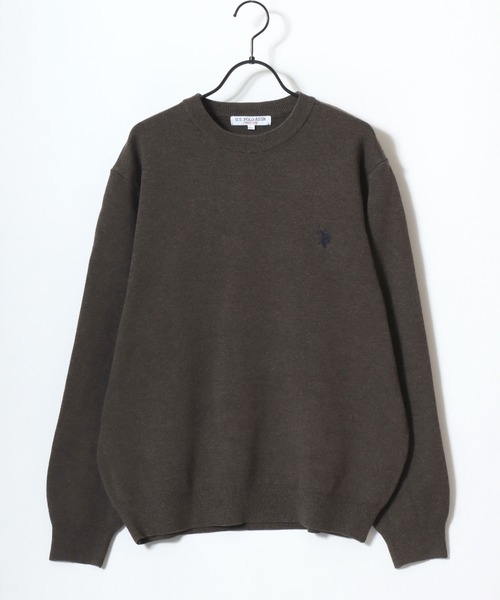 U.S. POLO ASSN.(ユーエスポロアッスン)の「U.S. POLO ASSN./ユーエスポロアッスン ミドルゲージニット ロゴ ワンポイント刺繍 クルーネック セーター/レディース メンズ(ニット/セーター・メンズ・ネイビー/ブラック/グレー/モカ/アイボリー・M/L/LL)」の19枚目の写真