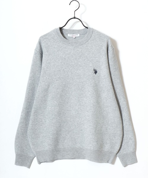 U.S. POLO ASSN.(ユーエスポロアッスン)の「U.S. POLO ASSN./ユーエスポロアッスン ミドルゲージニット ロゴ ワンポイント刺繍 クルーネック セーター/レディース メンズ(ニット/セーター・メンズ・ネイビー/ブラック/グレー/モカ/アイボリー・M/L/LL)」の18枚目の写真