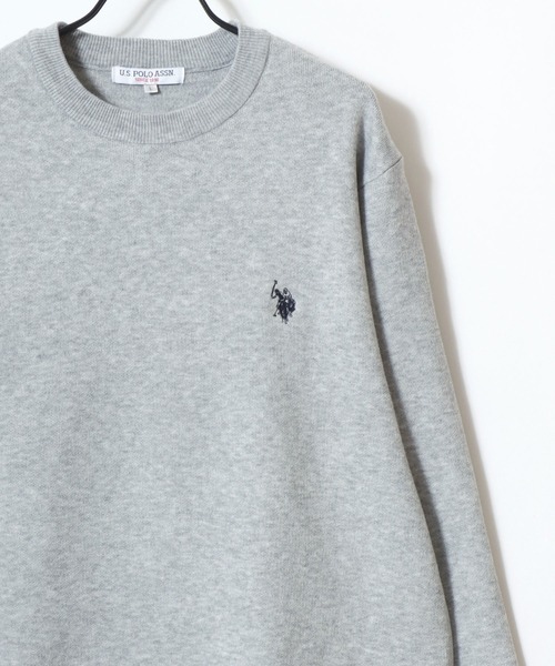 U.S. POLO ASSN.(ユーエスポロアッスン)の「U.S. POLO ASSN./ユーエスポロアッスン ミドルゲージニット ロゴ ワンポイント刺繍 クルーネック セーター/レディース メンズ(ニット/セーター・メンズ・ネイビー/ブラック/グレー/モカ/アイボリー・M/L/LL)」の13枚目の写真