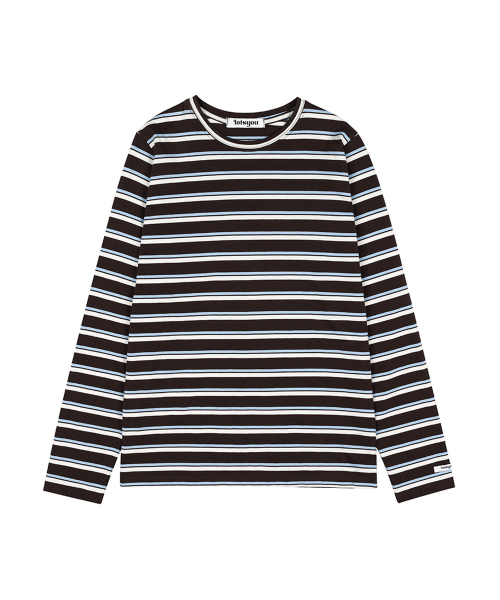 LOTSYOU(ロッツユー)の「Brenda Stripe T-shirts Brown(Tシャツ/カットソー・レディース・その他・OS)」の5枚目の写真