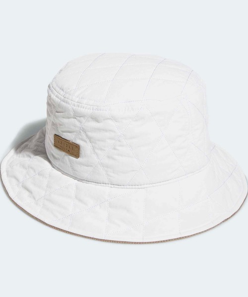 adidas(アディダス)の「キルティング バケットハット【adidas Golf/アディダスゴルフ】(ハット・レディース・ホワイト・MEDIUM)」の1枚目の写真