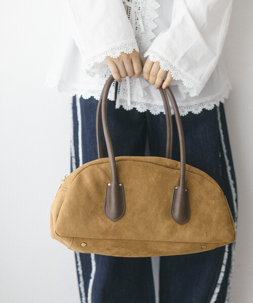 Firsthand(ファーストハンド)の「Firsthand/ファーストハンド チェックパターン ワイドボストンバッグ【限定展開】(ボストンバッグ・レディース・ブルー/グリーン/キャメル・ONE SIZE)」の4枚目の写真