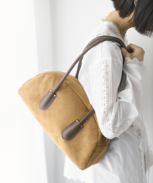 Firsthand(ファーストハンド)の「Firsthand/ファーストハンド チェックパターン ワイドボストンバッグ【限定展開】(ボストンバッグ・レディース・ブルー/グリーン/キャメル・ONE SIZE)」の5枚目の写真