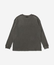 【Hurley:ハーレー】コットンサーマルロングTシャツ ピグメント加工 バックプリント THERMAL PIGMENT OVERSIZED LONG SLEEVE TEE