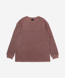 【Hurley:ハーレー】コットンサーマルロングTシャツ ピグメント加工 バックプリント THERMAL PIGMENT OVERSIZED LONG SLEEVE TEE