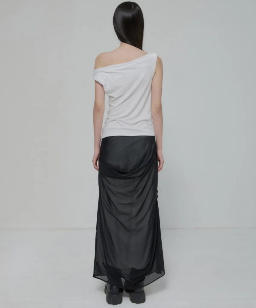 FLAREUP(フレアアップ)の「ドレープメッシュレイヤードロングスカート (FL-264_Black)(スカート・レディース・ブラック・OS)」の14枚目の写真