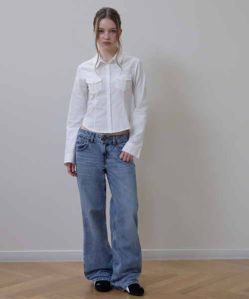 ROSEFRANTZ（ロゼフランツ）の「Pocket Roll-up shirt [Ivory]（シャツ/ブラウス・レディース・アイボリー・SMALL/MEDIUM）」の4枚目の写真