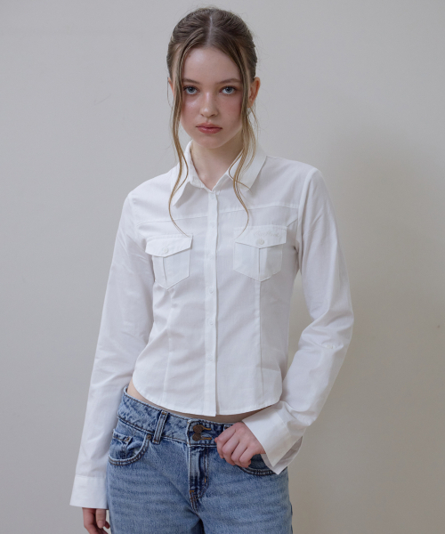 ROSEFRANTZ（ロゼフランツ）の「Pocket Roll-up shirt [Ivory]（シャツ/ブラウス・レディース・アイボリー・SMALL/MEDIUM）」の6枚目の写真