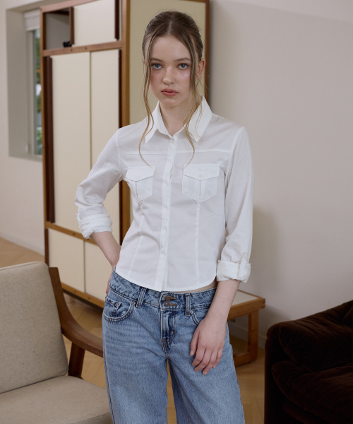 ROSEFRANTZ（ロゼフランツ）の「Pocket Roll-up shirt [Ivory]（シャツ/ブラウス・レディース・アイボリー・SMALL/MEDIUM）」の9枚目の写真