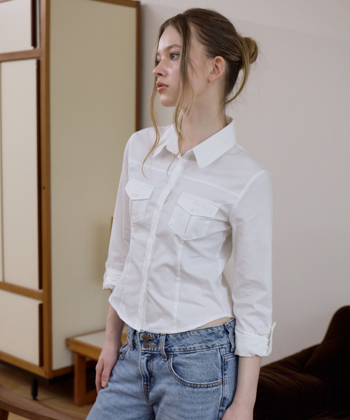 ROSEFRANTZ（ロゼフランツ）の「Pocket Roll-up shirt [Ivory]（シャツ/ブラウス・レディース・アイボリー・SMALL/MEDIUM）」の12枚目の写真