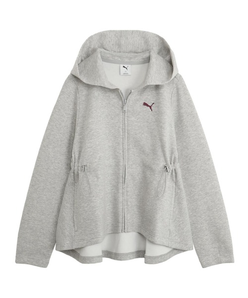 PUMA(プーマ)の「プーマ PUMA ESS ELEVATED MX FZ HD JKT DK(パーカー・レディース・ライトグレー/ブラック・S/M/XL/L)」の1枚目の写真