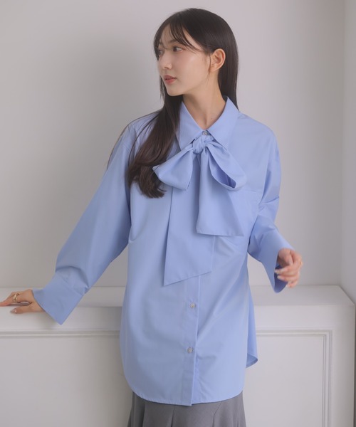 NOELA(ノエラ)の「ベルト付きオーバーシャツ(シャツ/ブラウス・レディース・オフホワイト/ブルー/ピンク・FREE)」の17枚目の写真