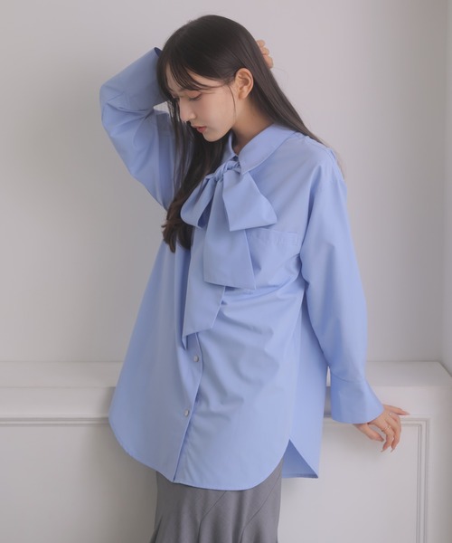 NOELA(ノエラ)の「ベルト付きオーバーシャツ(シャツ/ブラウス・レディース・オフホワイト/ブルー/ピンク・FREE)」の18枚目の写真