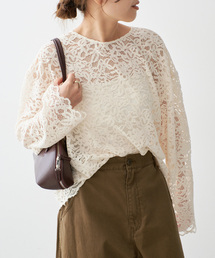 《セットアップ可》brushed lace ブラウス